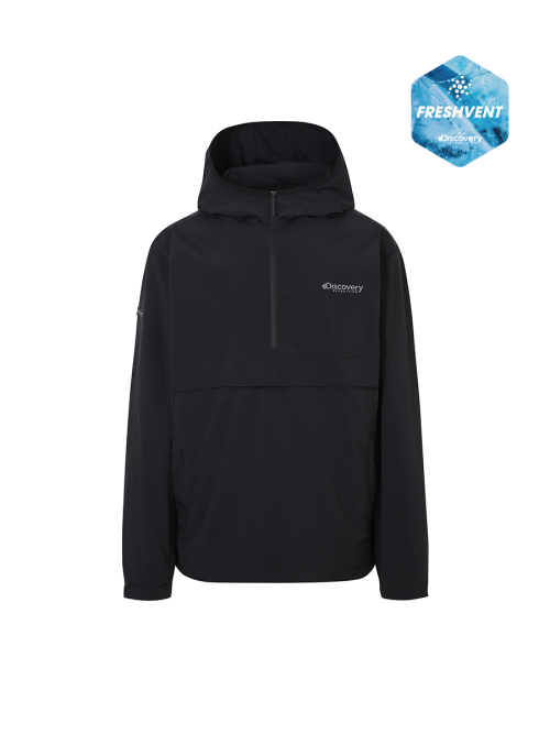 Freshvent Мужской лёгкий тренировочный анорак (BLACK)