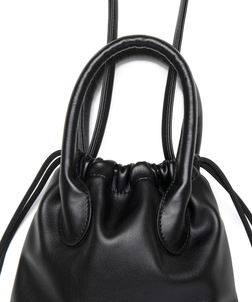 Synthetic кожа mini pouch bag чёрный