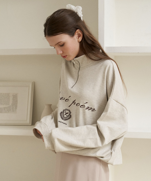 Flove poem half zip-up mantoman(mg)