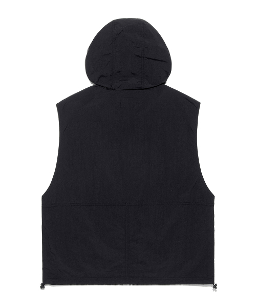 Нейлоновый жилет с капюшоном Black