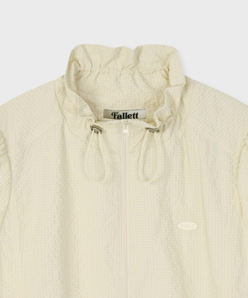 Ветровка со сборками и пышными рукавами Beige