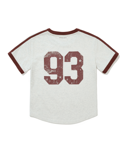 Кроп-футболка 93 Track Ringer_Oat Beige