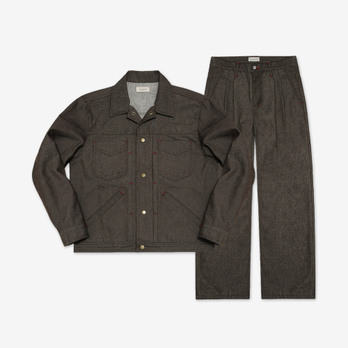 560 type-2 denim trucker jacket (коричневый)