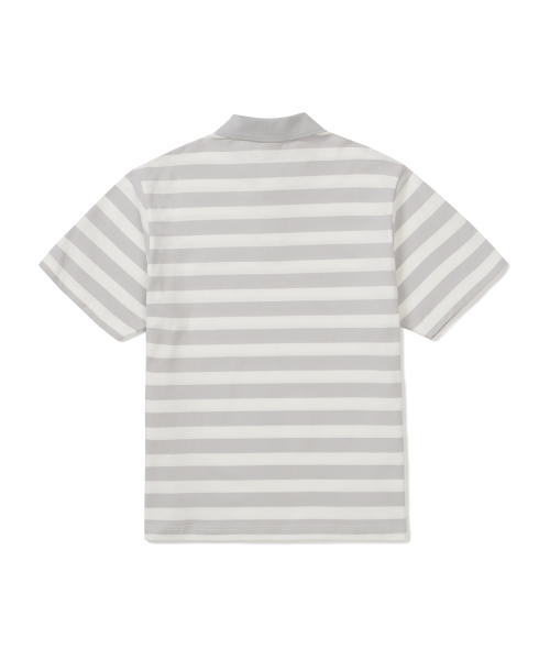Cotton Stripe поло (S25MMFPS49) Ice Gray