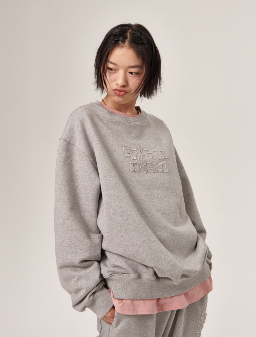 Soulu patchwork sweatshirt grey melange