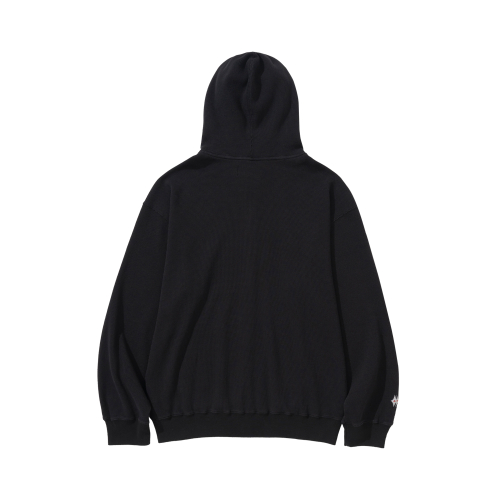 Waffle zip hoodie (чёрный)