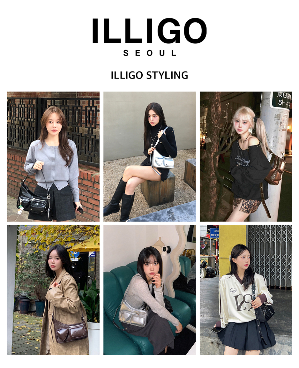 [韓国] ILLIGO★Triangle Pocket Bag★ポケットショルダーバッグ 韓国] ILLIGO☆Triangle Pocket Bag☆ポケットショルダーバッグ