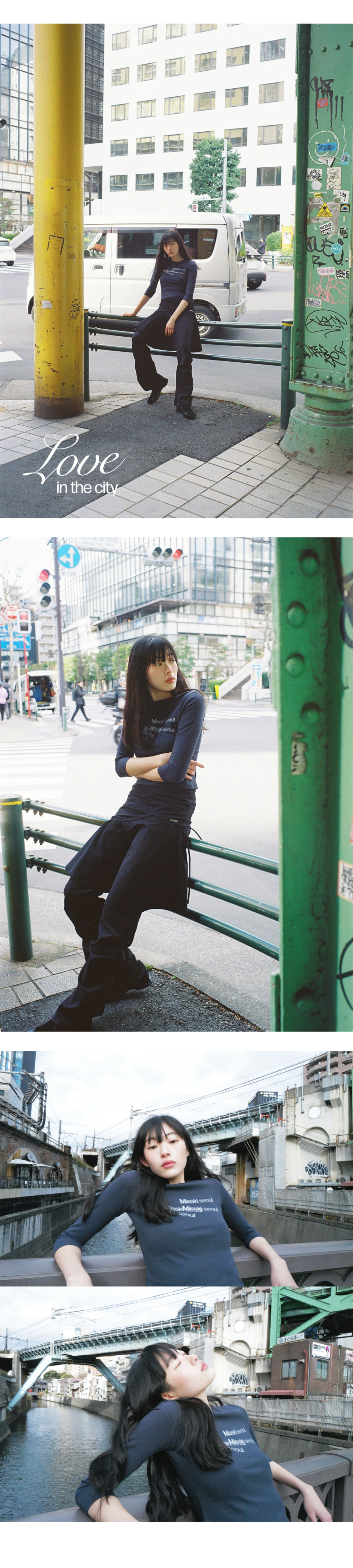 MUSINSA | MISEKI SEOUL Dust logo long sleeves CHARCOAL