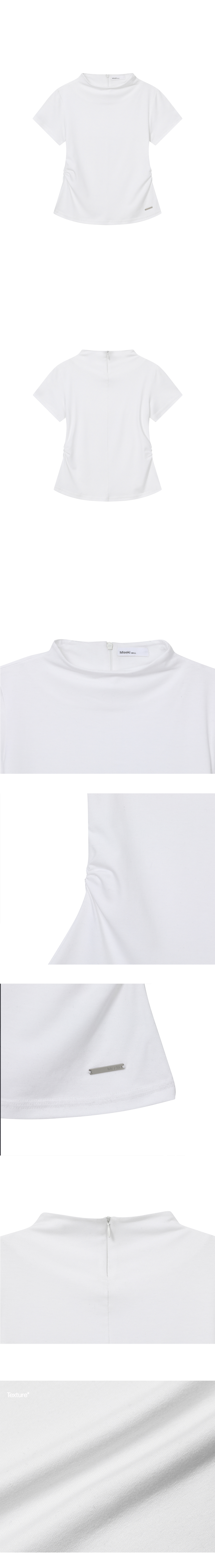 ◆MISEKI SEOUL◆ Mock neck pintuck sleeves WHITE MSK251TS01W MUSINSA | MISEKI SEOUL Mock neck pintuck sleeves WHITE