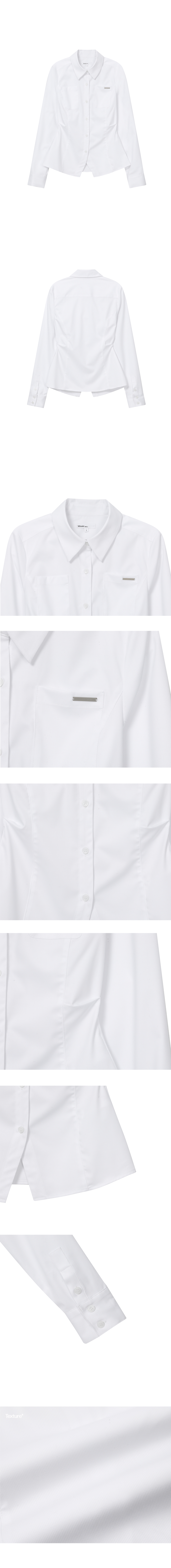 MUSINSA | MISEKI SEOUL Pocket fitted shirt WHITE