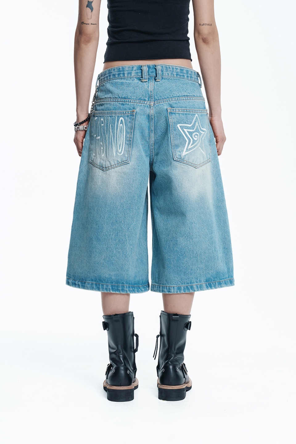 パンツ MSCHF DENIM BERMUDA PANTS MSCHF DENIM BERMUDA PANTS BLACK