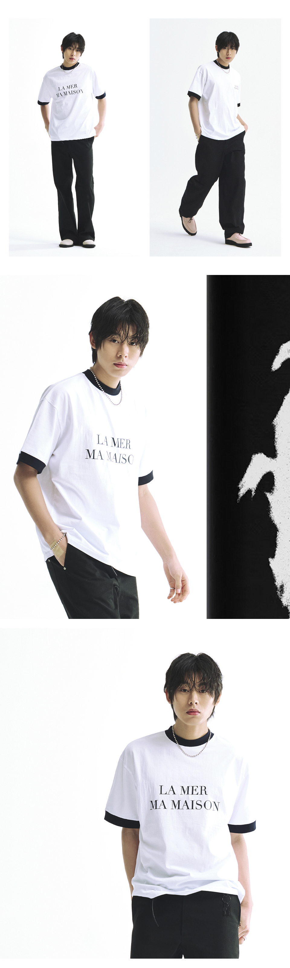 LA MER MA MAISONのLMMM Ringer Tee MUSINSA | LA MER MA MAISON LMMM Color Lip Ringer Tee White