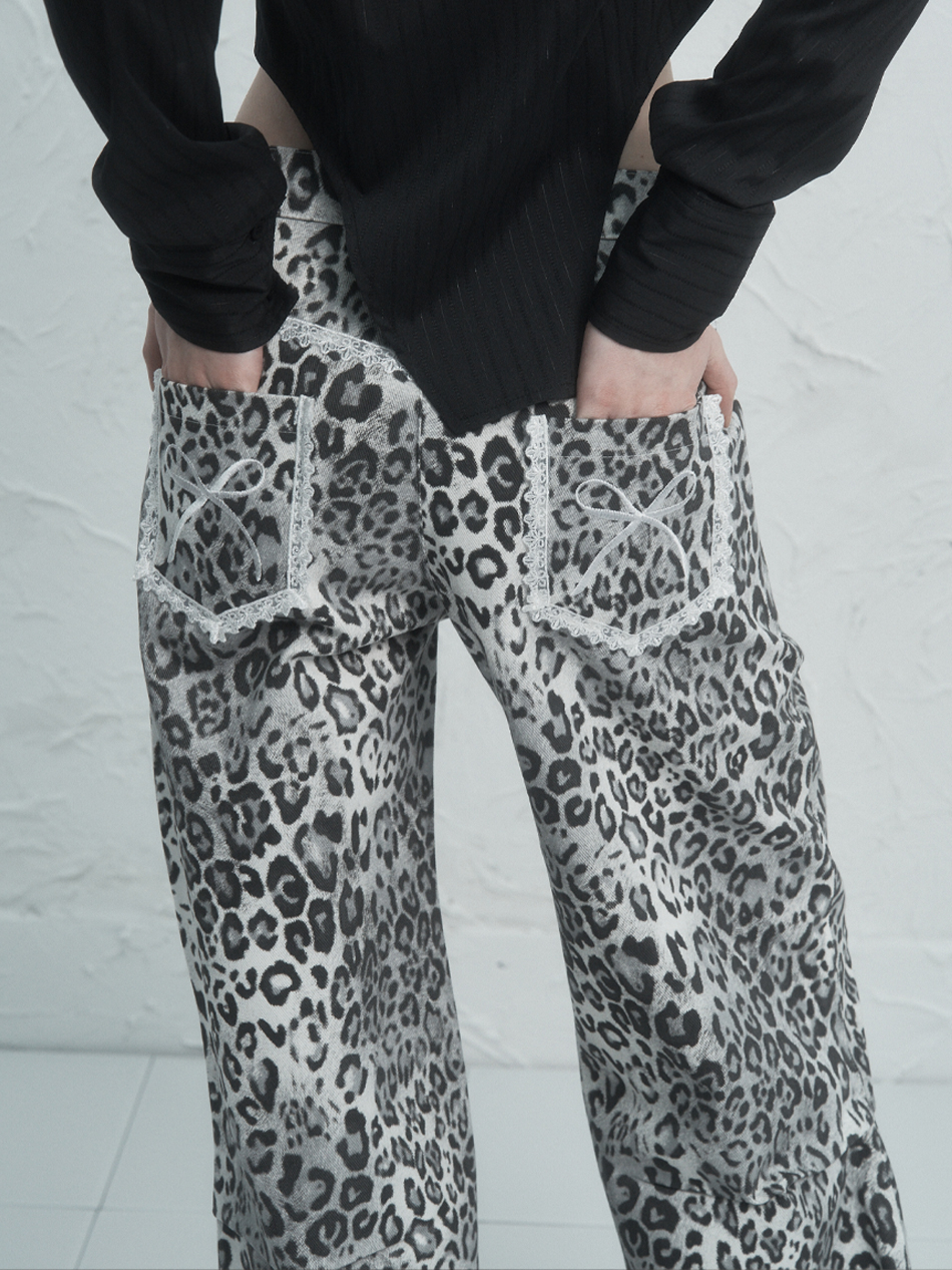 MUSINSA | SETUPEXE LEOPARD LACE PANTS / WHITE