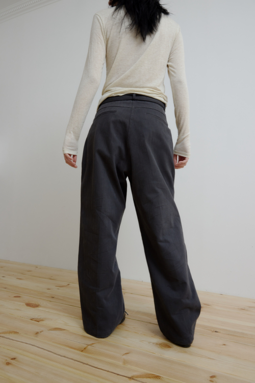 Furry-tailed trousers (коричневый)