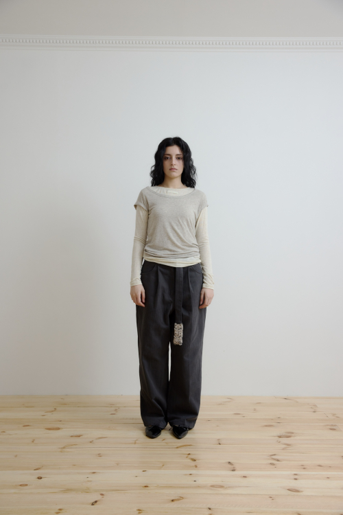 Furry-tailed trousers (коричневый)