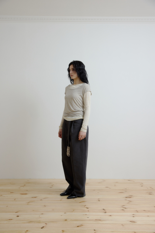 Furry-tailed trousers (коричневый)