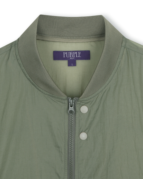 Sheer nylon flight jacket khaki grey