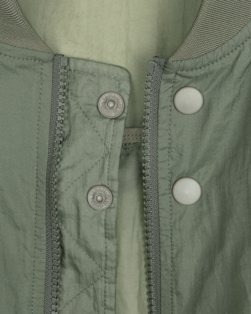 Sheer nylon flight jacket khaki grey