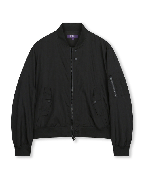 Sheer nylon flight jacket чёрный