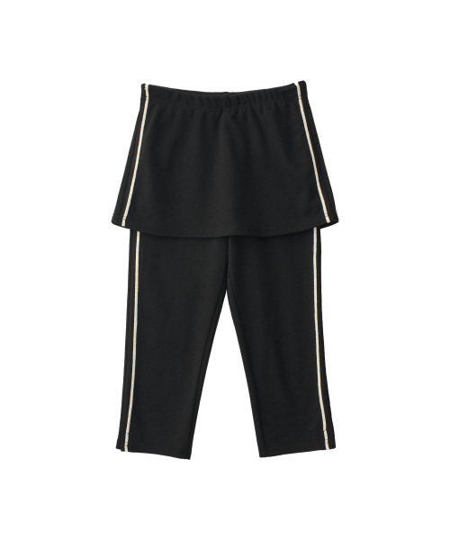 Line point skirt pants_ чёрный