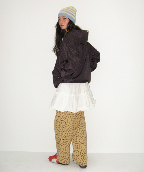 Hooded windbreaker jumper чёрный dot