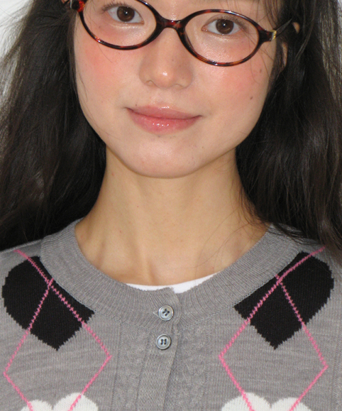 Heart argyle 2 button knit cardigan grey