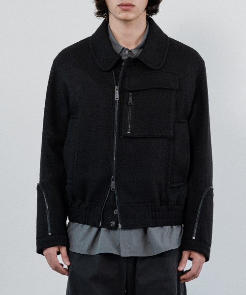 Шерсть twill flight bomber