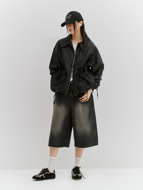 Shirring ribbon jacket