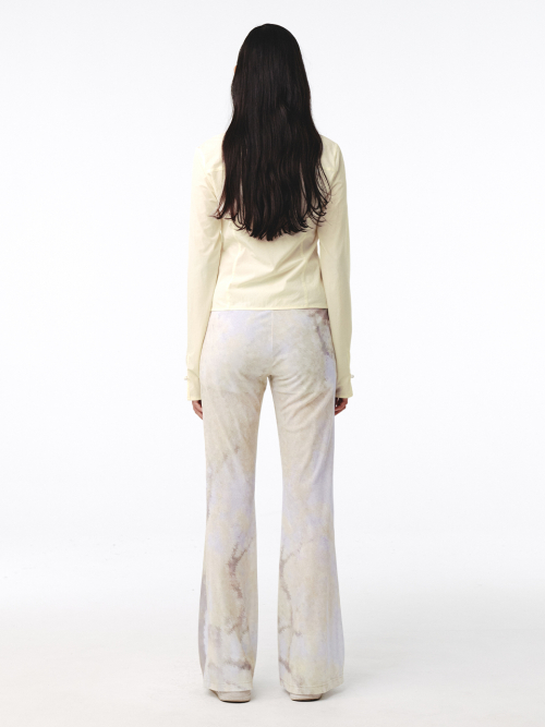 Print flared pants print tree