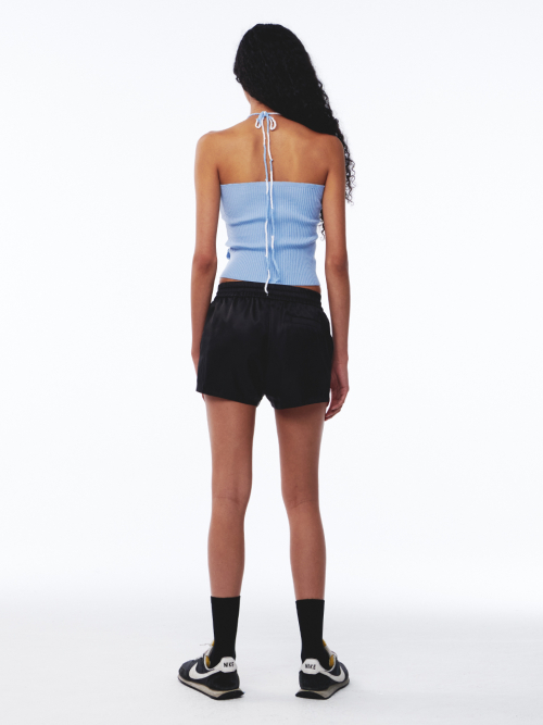 Ажурная майка-трубка пыльно-голубой