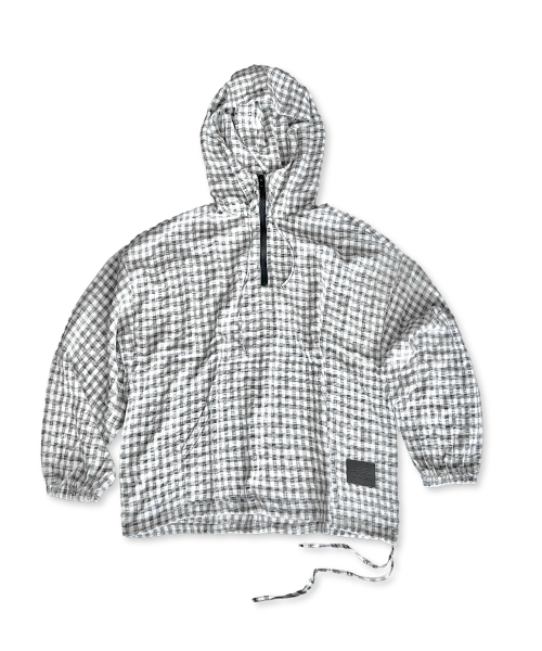 Анорак-худи из сирсакера в винтажную клетку (4 colors)