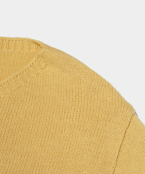 Базовый кардиган с круглым вырезом (Yellow)