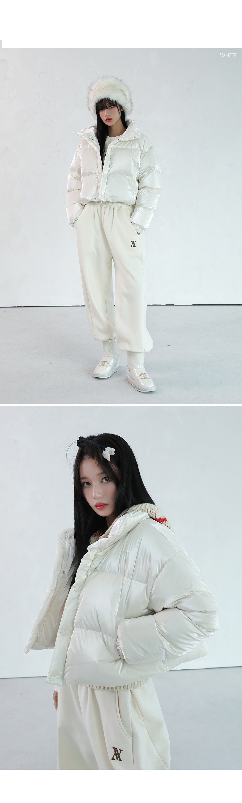 AVANDRESS★男女兼用★Siberia Duck Shiny Crop Padding 6色 어반드레스(AVANDRESS) Siberia Duck Shiny Crop Padding BLUE