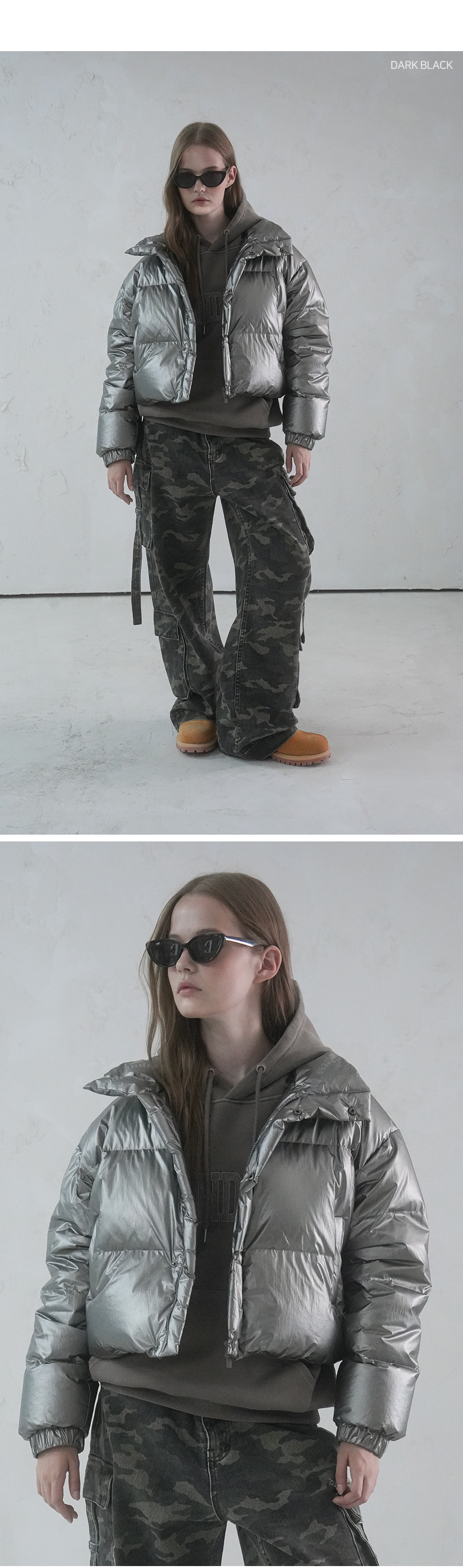 MUSINSA | AVANDRESS Siberia Duck Stella Crop Padding WHITE