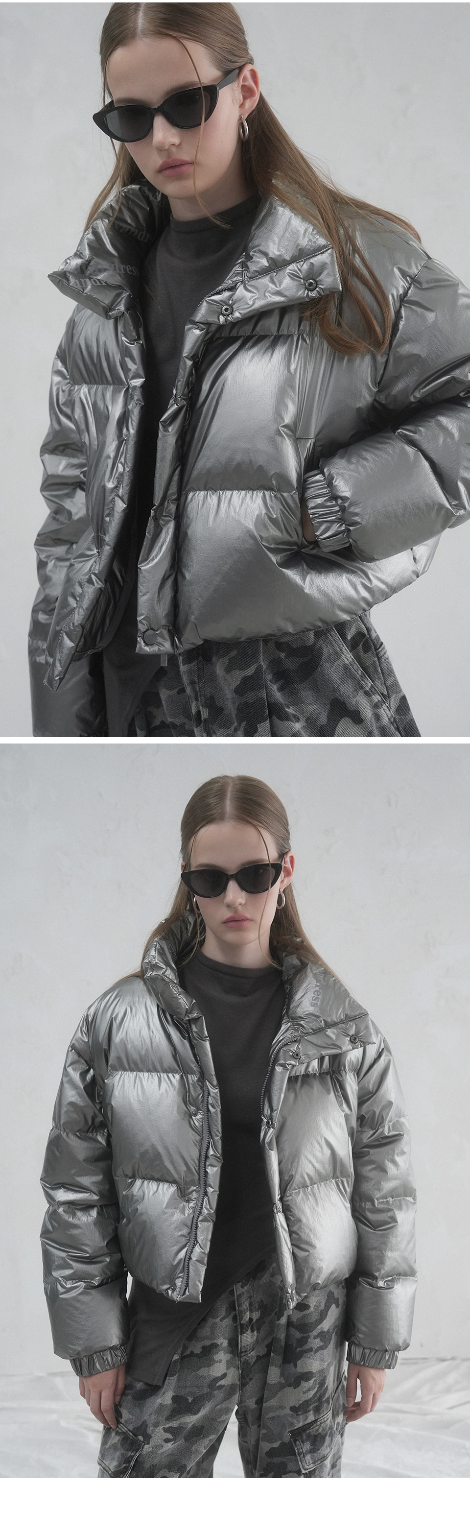 アウターその他 AVANDRESS Siberia Duck Shiny Crop Padding BLACK 어반드레스(AVANDRESS) Siberia Duck Stella Crop Padding DARK