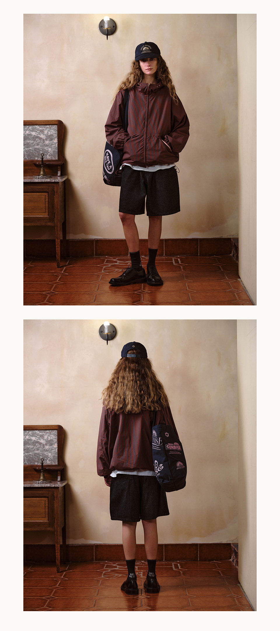 【HELLO SUNRISE】 HS Graphic Cotton Bag / 追跡付 MUSINSA | HELLO SUNRISE HS Graphic Cotton Bag_Navy