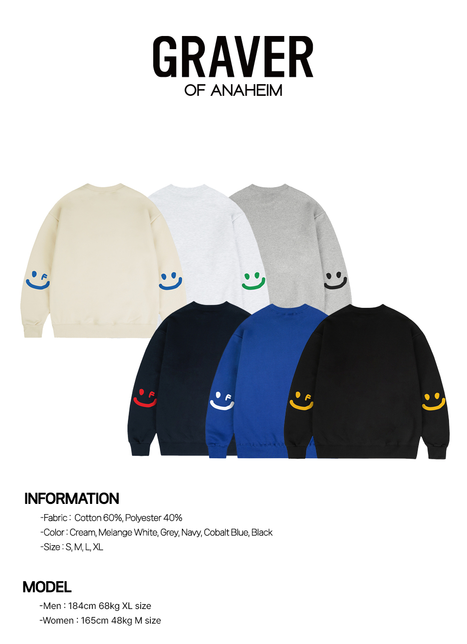 【GRAVER】23SS★ Elbow Smile Drawing Beads Sweatshirt MUSINSA | GRAVER [UNISEX] ELBOW SMILE DRAWING CLIP