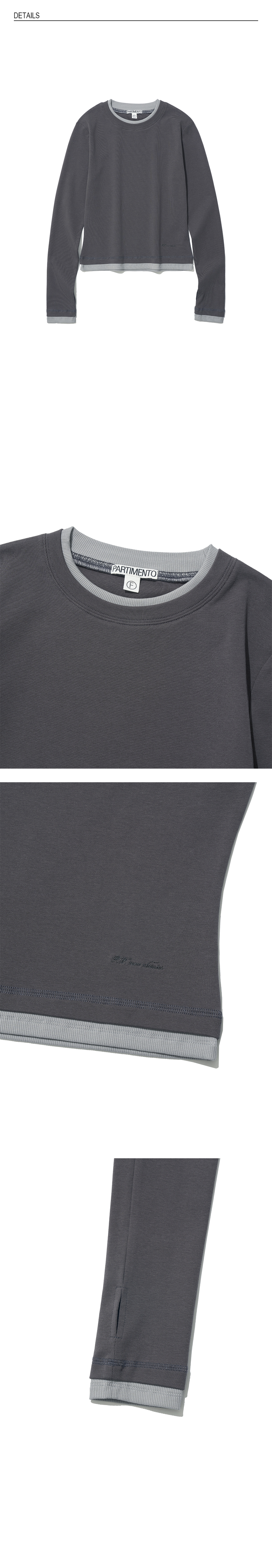 PARTIMENTO WOMAN ♥ PW DOUBLE LAYERED LONG SLEEVE TEE MUSINSA | PARTIMENTO WOMEN PW Double Layered Long Sleeve