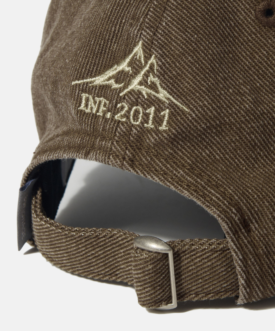 MUSINSA | ESPIONAGE Expl. Trout Logo Washed Cap Brown