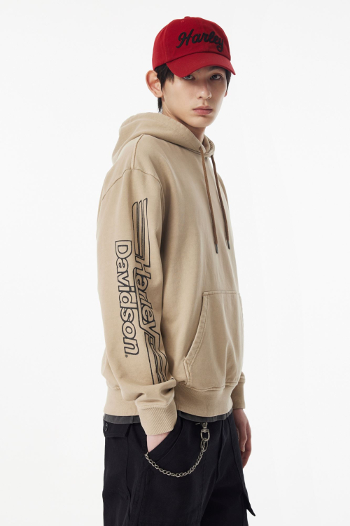 Vintage Pigment Hoodie Sweat Beige HH15111207