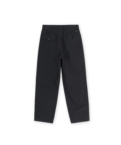 Свободные зауженные хлопковые брюки W, Black