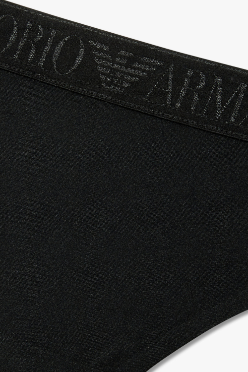 [EMPORIO ARMANI UNDERWEAR] Женские стринги из нейлона с жаккардом_Black 825110542