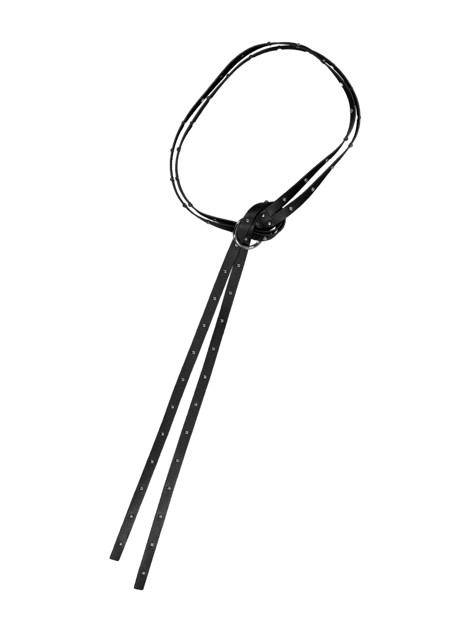MUSINSA | SETUPEXE O-RING DOUBLE STRAP BELT BLACK