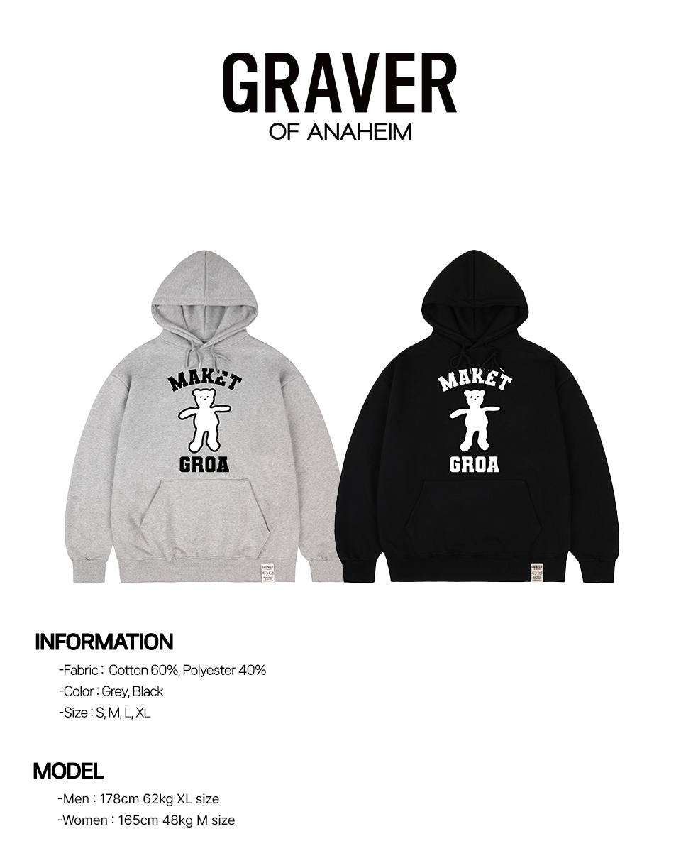【GRAVER】25SS★ MAKET Bear Sweatshirt MUSINSA | GRAVER [UNISEX]maket bear hoodie_2color