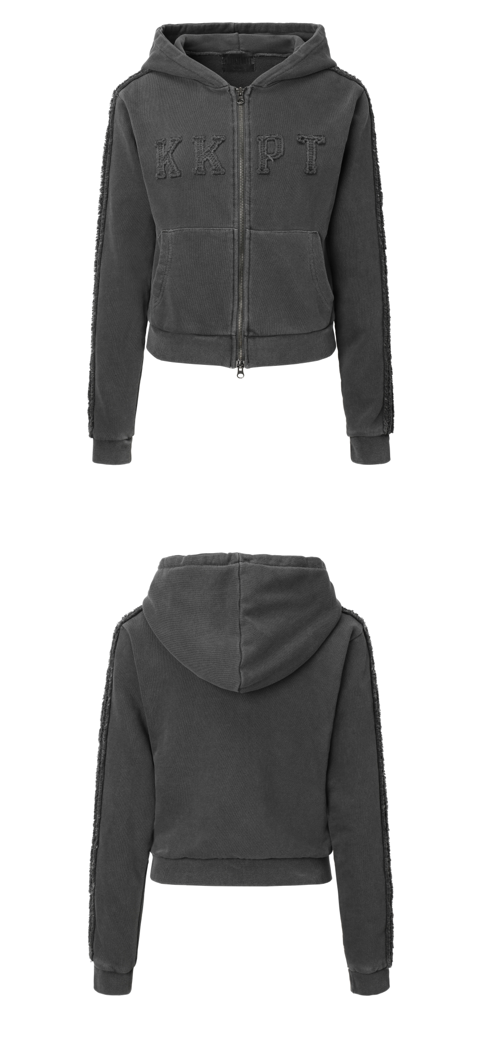 Pigment Hood Zip-up (charcoal) 상세 이미지 3