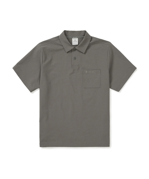 Классическое тканое поло с коротким рукавом (S25MMTPS16) Dark Khaki