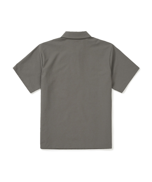 Классическое тканое поло с коротким рукавом (S25MMTPS16) Dark Khaki