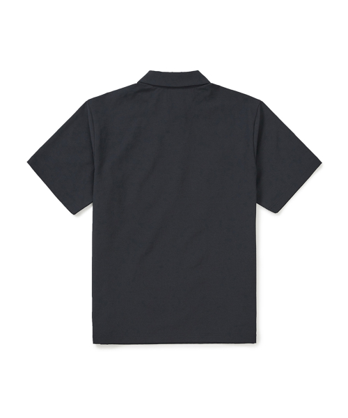 Классическое тканое поло с коротким рукавом (S25MMTPS16) Black