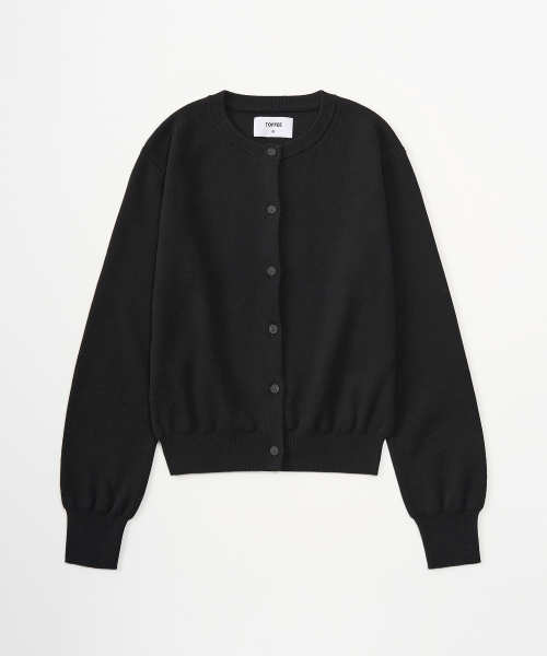 W Even Round хлопковый кардиган (BLACK)