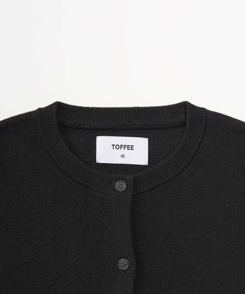 W Even Round хлопковый кардиган (BLACK)